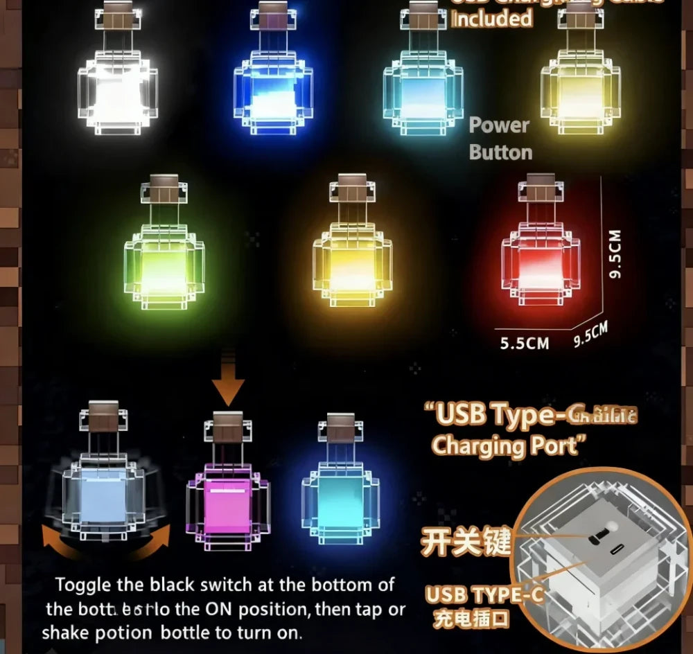 Mini Gaming Potion Bottle Light