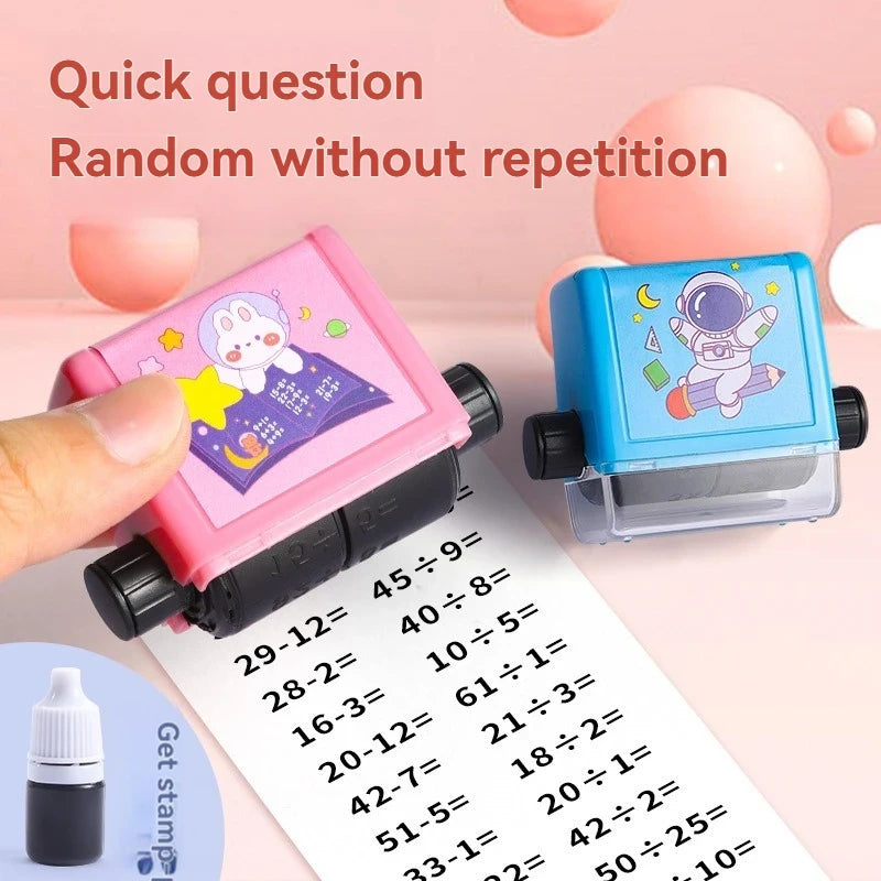 Educational Math Practice Roller Stamp