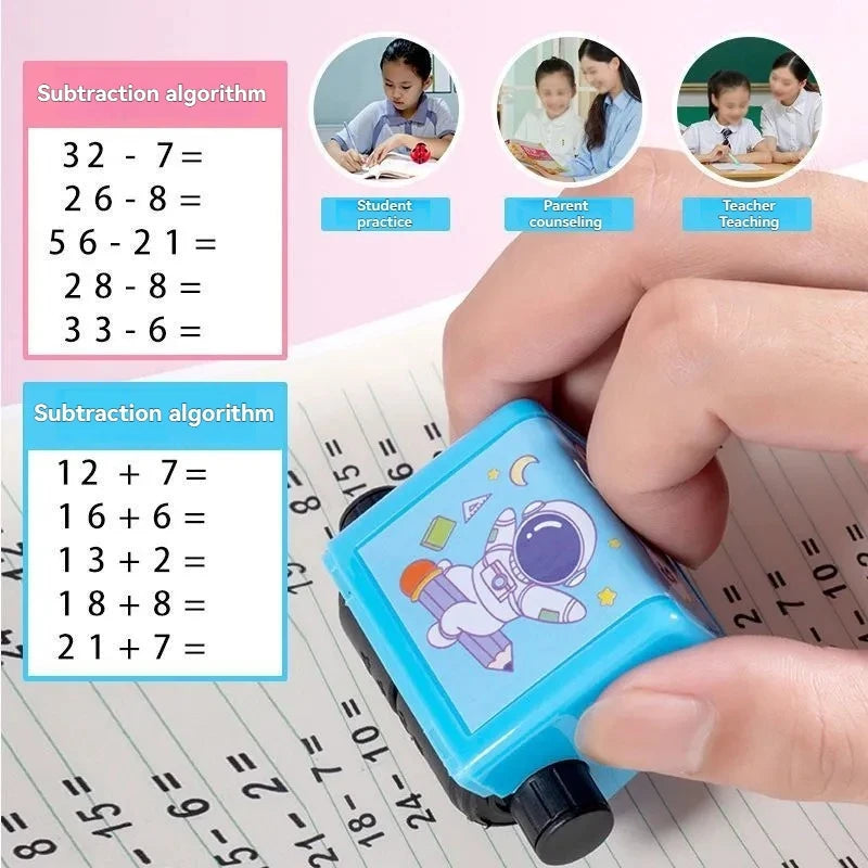 Educational Math Practice Roller Stamp