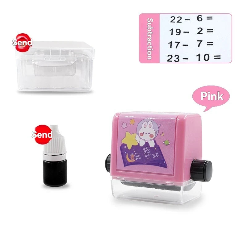 Educational Math Practice Roller Stamp