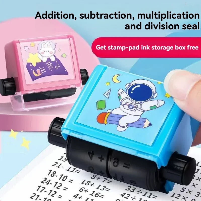 Educational Math Practice Roller Stamp
