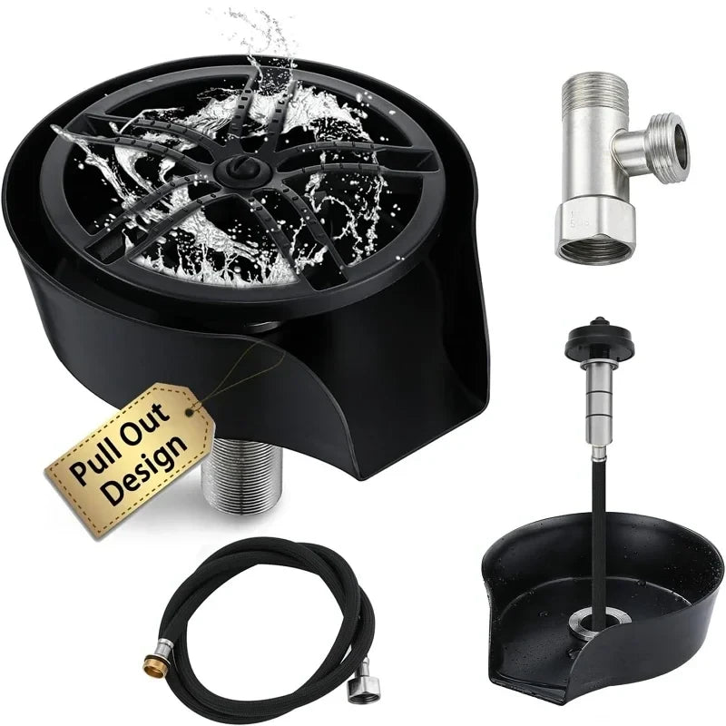 Rotating Kitchen Sink Glass Rinser