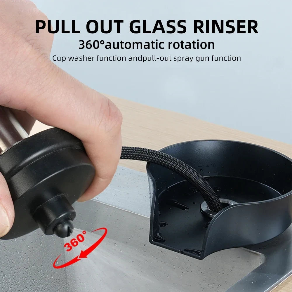Rotating Kitchen Sink Glass Rinser