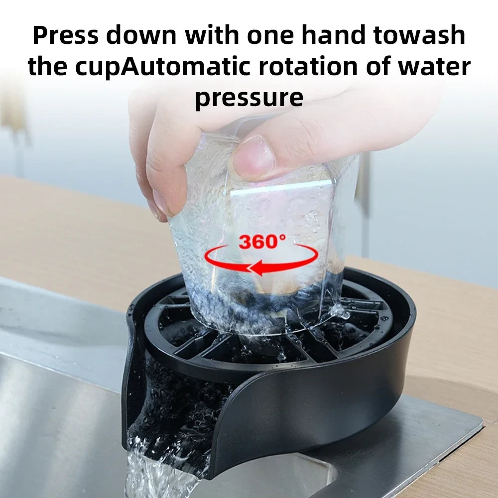 Rotating Kitchen Sink Glass Rinser