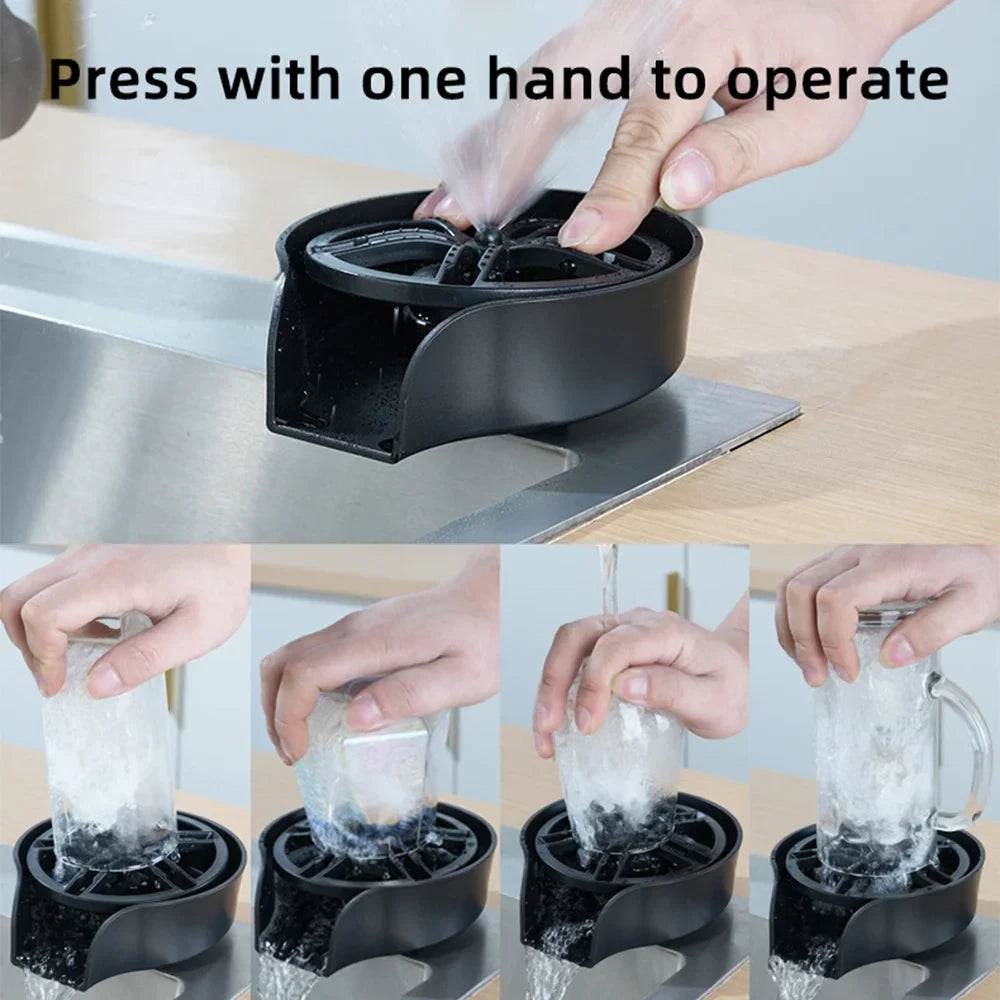 Rotating Kitchen Sink Glass Rinser