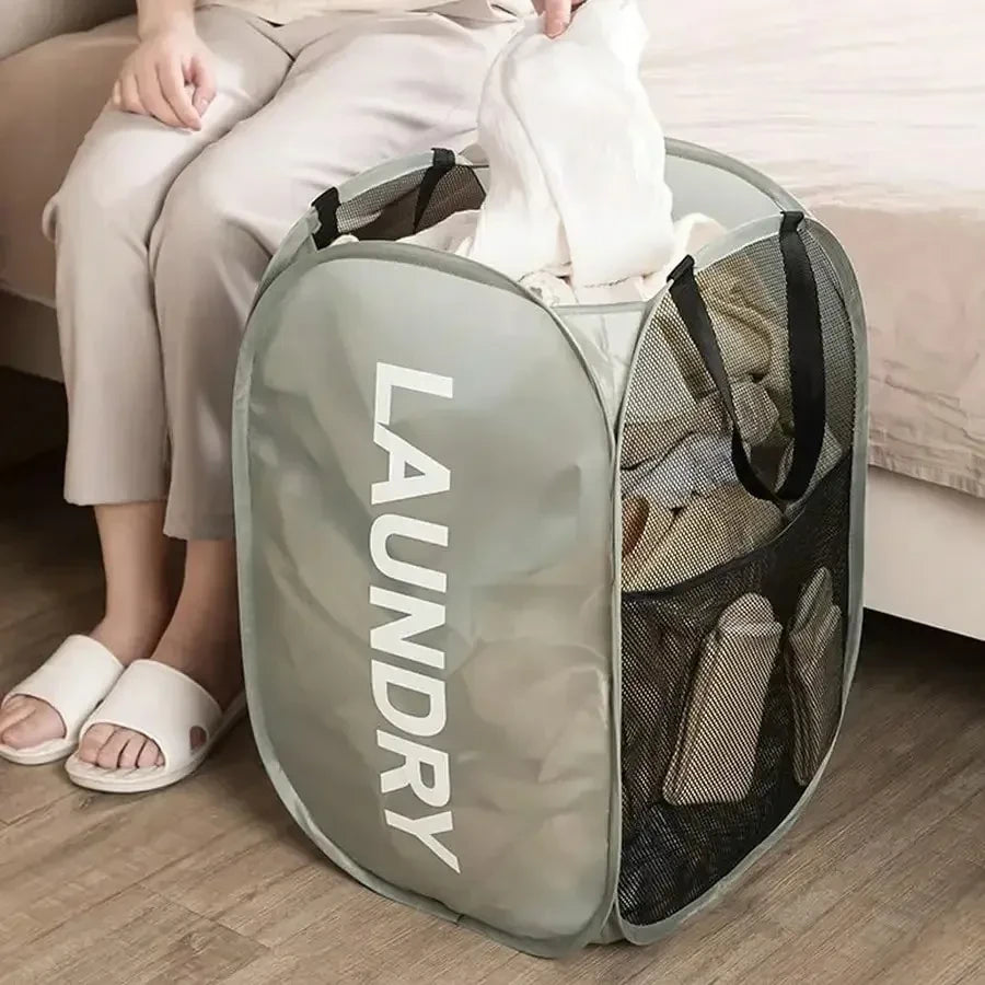 Foldable Mesh Laundry Hamper