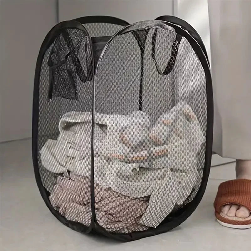 Foldable Mesh Laundry Hamper